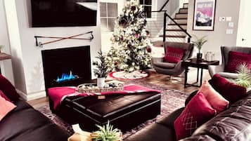 Smart TV, fireplace, printers