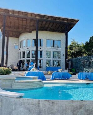 Outdoor pool, a heated pool