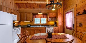 Dishwasher, blender, lobster pot, dining tables