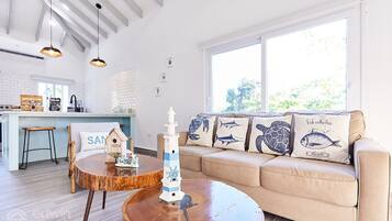 Smart TV, books, stereo