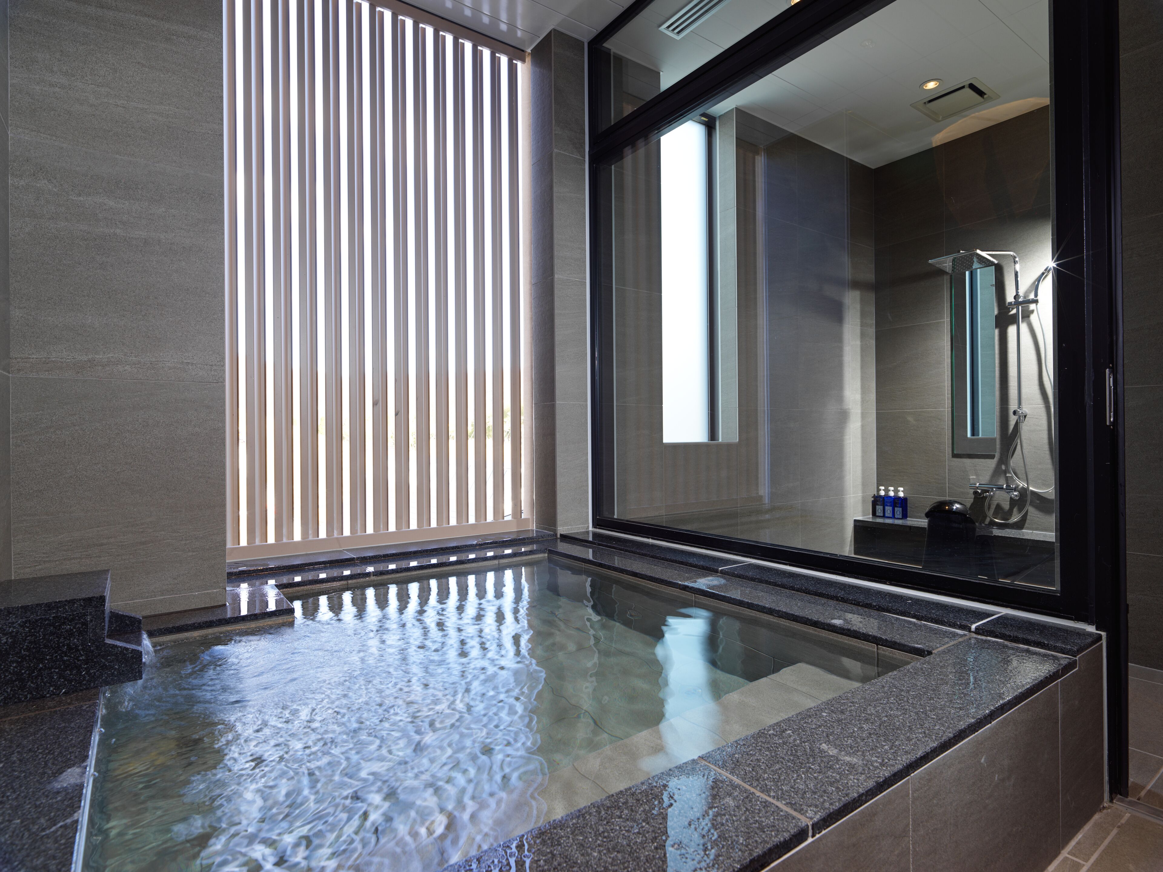 Junior Suite Room with Onsen Open-Air Bath (Mountain View) East Wing, Non-Smoking | Bathroom | Free toiletries, hair dryer, bidet, towels