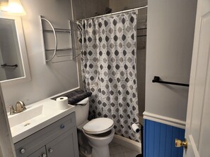 Shower, hair dryer, bidet, towels - Cozy house located  20 minutes from National Harbor, MGM, Old Town Alex.Va (Clinton)