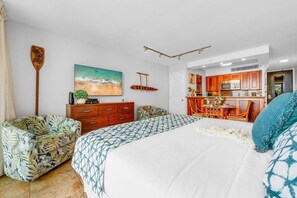 Iron/ironing board, free WiFi, bed sheets - Mahana 302 Spectacular BeachFront Studio w Pool AC (Lahaina)