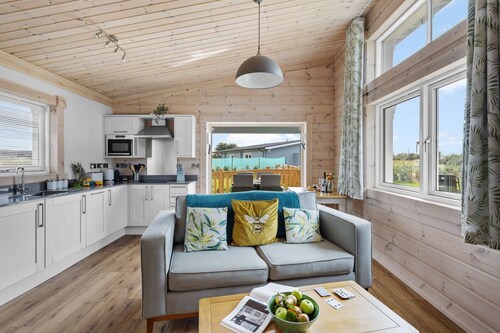 A stunning pet-friendly one-bedroom lodge with open plan living, private deck and hot tub.