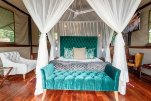 Superior Tent, 1 Bedroom, River View | In-room safe, individually decorated, individually furnished, desk - Tintswalo Siankaba (Livingstone)