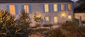 Converted barn in small commune in rolling countryside
