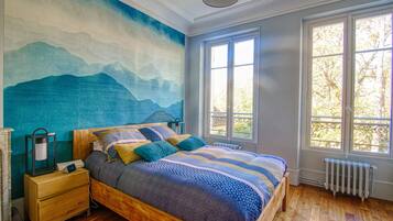 4 chambres, fer et planche Ă repasser, Wi-Fi, draps fournis