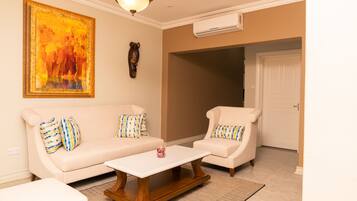 55-inch Smart TV with satellite channels, TV, Netflix