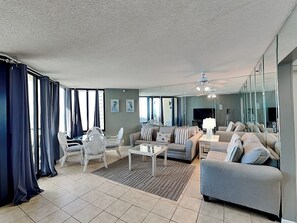 TV - Sunbird Beach Resort #911 West | Gulf Front + Amenities (Panama City Beach)