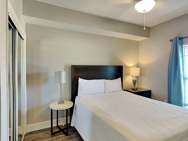 2 bedrooms, iron/ironing board, WiFi, bed sheets