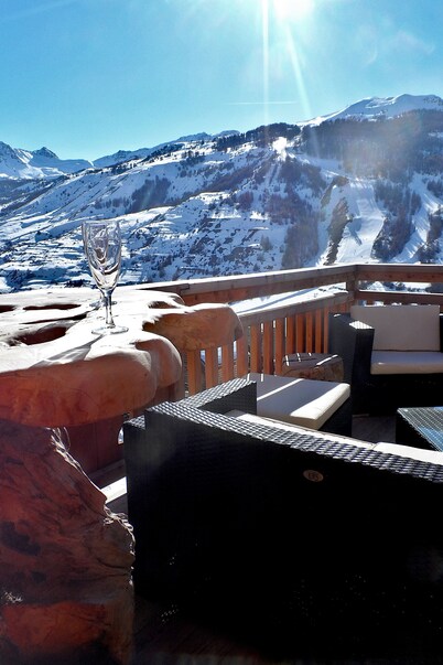 Chalet de prestige 18 people swimming pool jacuzzi sauna