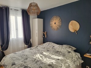 1 bedroom, iron/ironing board, travel crib, free WiFi