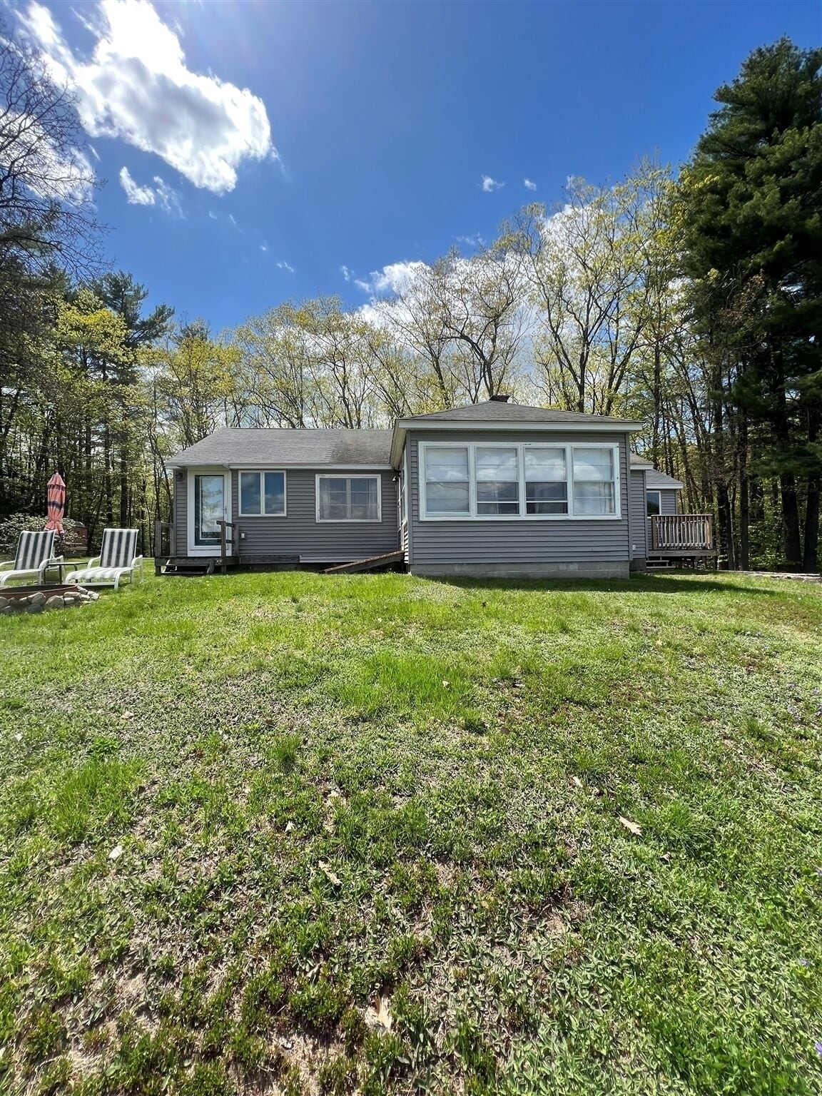 4 bedroom 1 bath.  Large Yard, Short walk to public beach.
