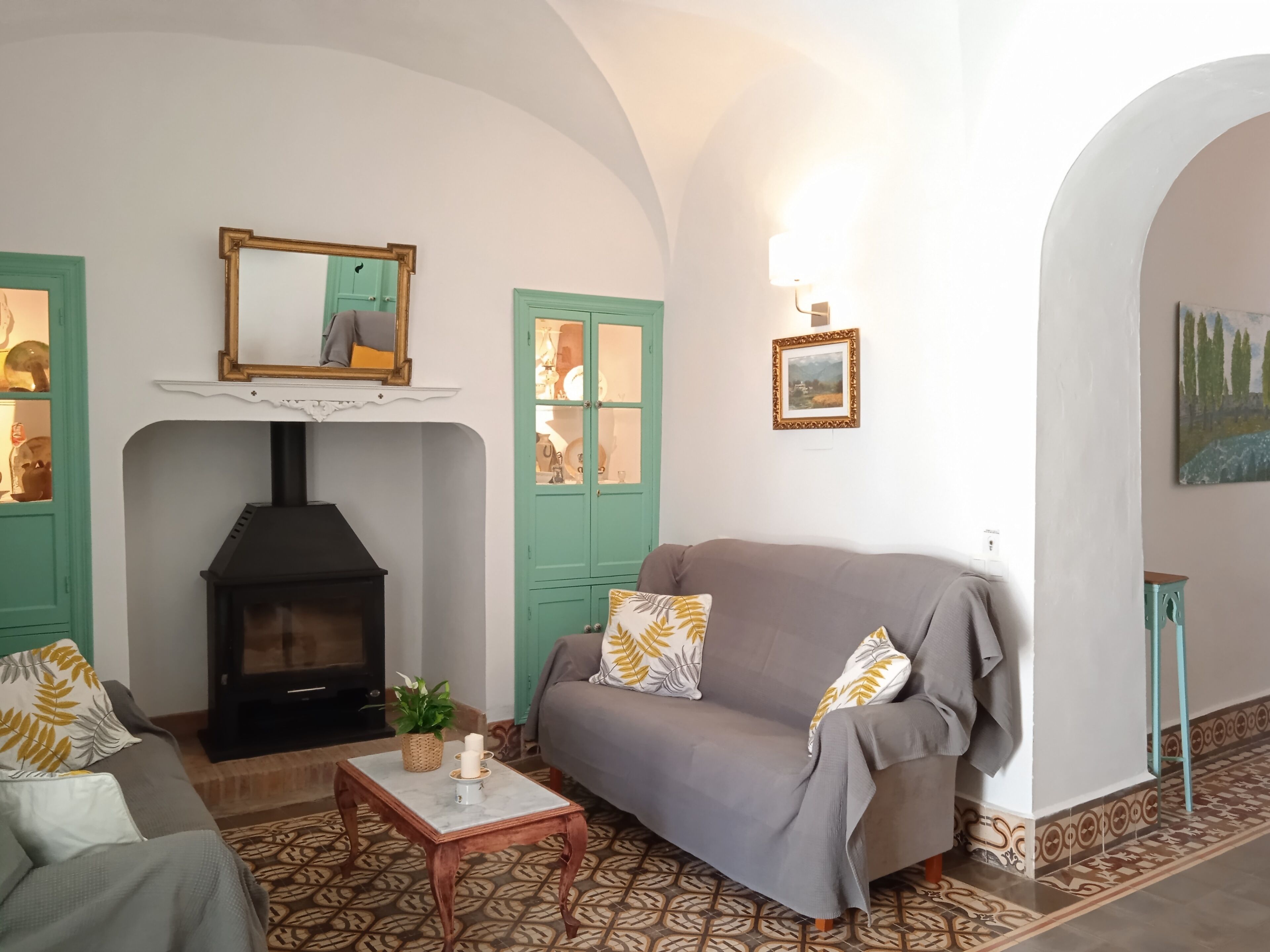 Televisor, llar de foc i llibres 