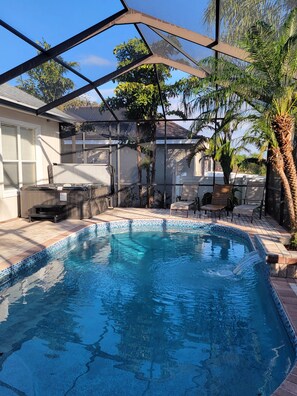 Outdoor pool, a heated pool