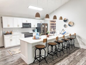 Fridge, microwave, oven, stovetop - Casa Blanca 30A Hot Tub • Game Room • Golf Cart • Pet Friendly (Santa Rosa Beach)