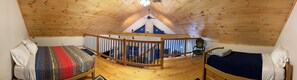 2 bedrooms, desk, iron/ironing board, travel cot