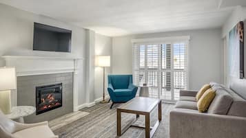 电视、壁炉、立体声音响