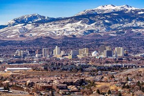 Aerial view - Reno 3BR Home | BBQ Deck, Bunk Room & Midtown (Reno)