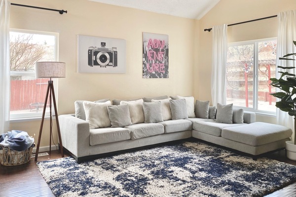 Spacious sectional perfect for movie nights, game days, or simply relaxing with your crew.