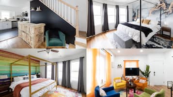 8 bedrooms, desk, iron/ironing board, travel crib