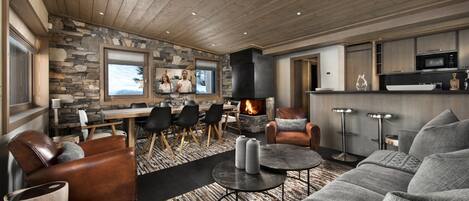 Smart-tv en een open haard