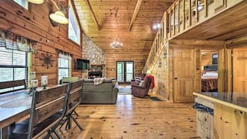 Smart TV, fireplace, video games, books