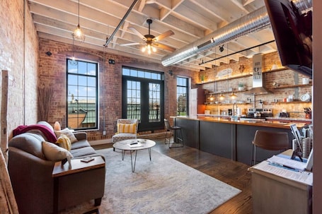 Interior. Urban Loft #5 GRAY · Downtown Urban Loft above Restaurants & Boutiques