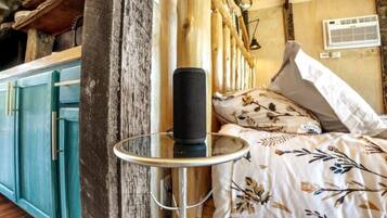 1 bedroom, desk, blackout drapes, iron/ironing board