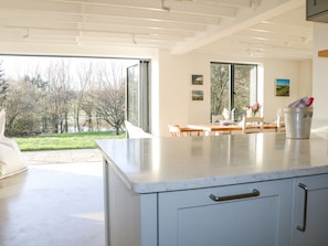 Fridge, dishwasher, electric kettle, toaster
