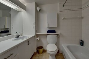 Bathtub, hair dryer