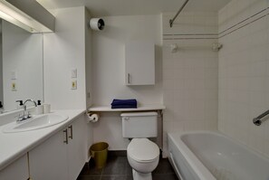 Bathtub, hair dryer