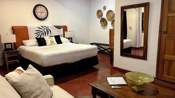 Deluxe Room, 1 King Bed, Patio, Pool View | Premium bedding, pillowtop beds, individually decorated