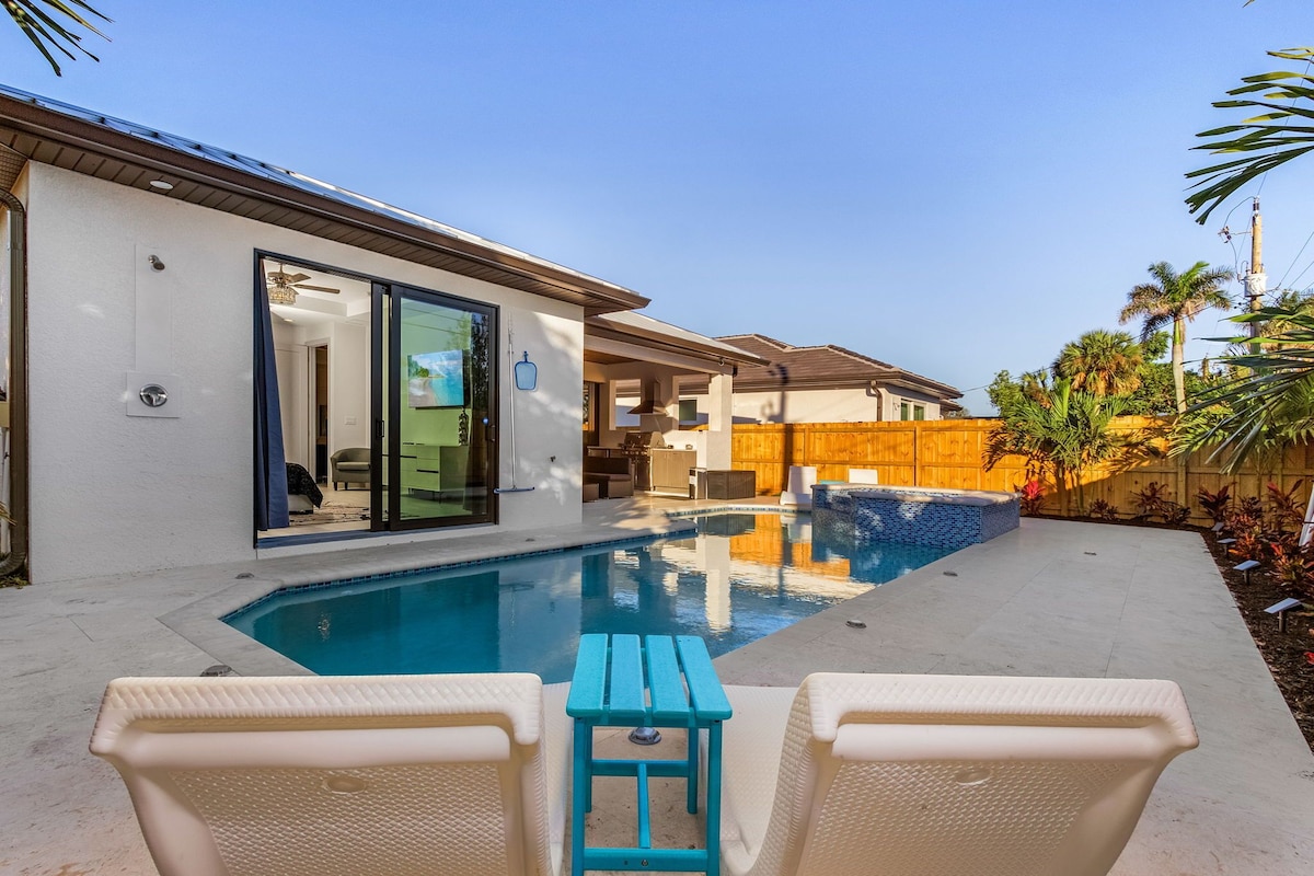Photo 25 of New Villa! Close to the 🏖️! Heated Pool/Spa, Lanai, Grill, EV🔌! Two King beds!
