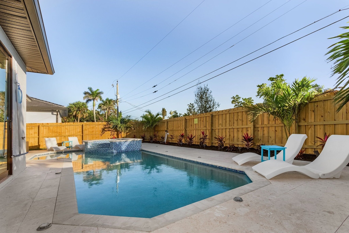 Photo 26 of New Villa! Close to the 🏖️! Heated Pool/Spa, Lanai, Grill, EV🔌! Two King beds!
