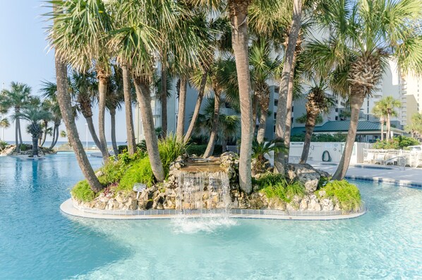 A heated pool