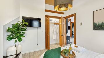 2 bedrooms, iron/ironing board, travel crib, WiFi