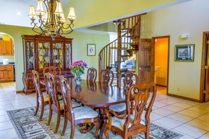 Dining - Creek-side home with private hot tub, game room, firepit, deck & mountain view (Whittier)