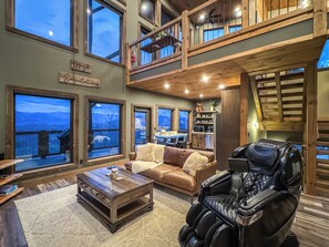 Smart TV, fireplace, video games