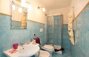 Dusche, Haartrockner, Bidet, Handtücher