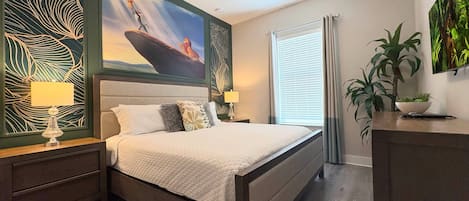 4 bedrooms, iron/ironing board, travel cot, WiFi
