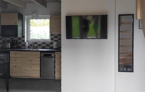 Réfrigérateur, surface de cuisson, lave-vaisselle, cafetière-théière