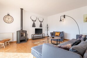 TV, fireplace, ping pong