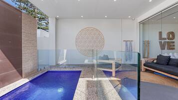 A heated pool