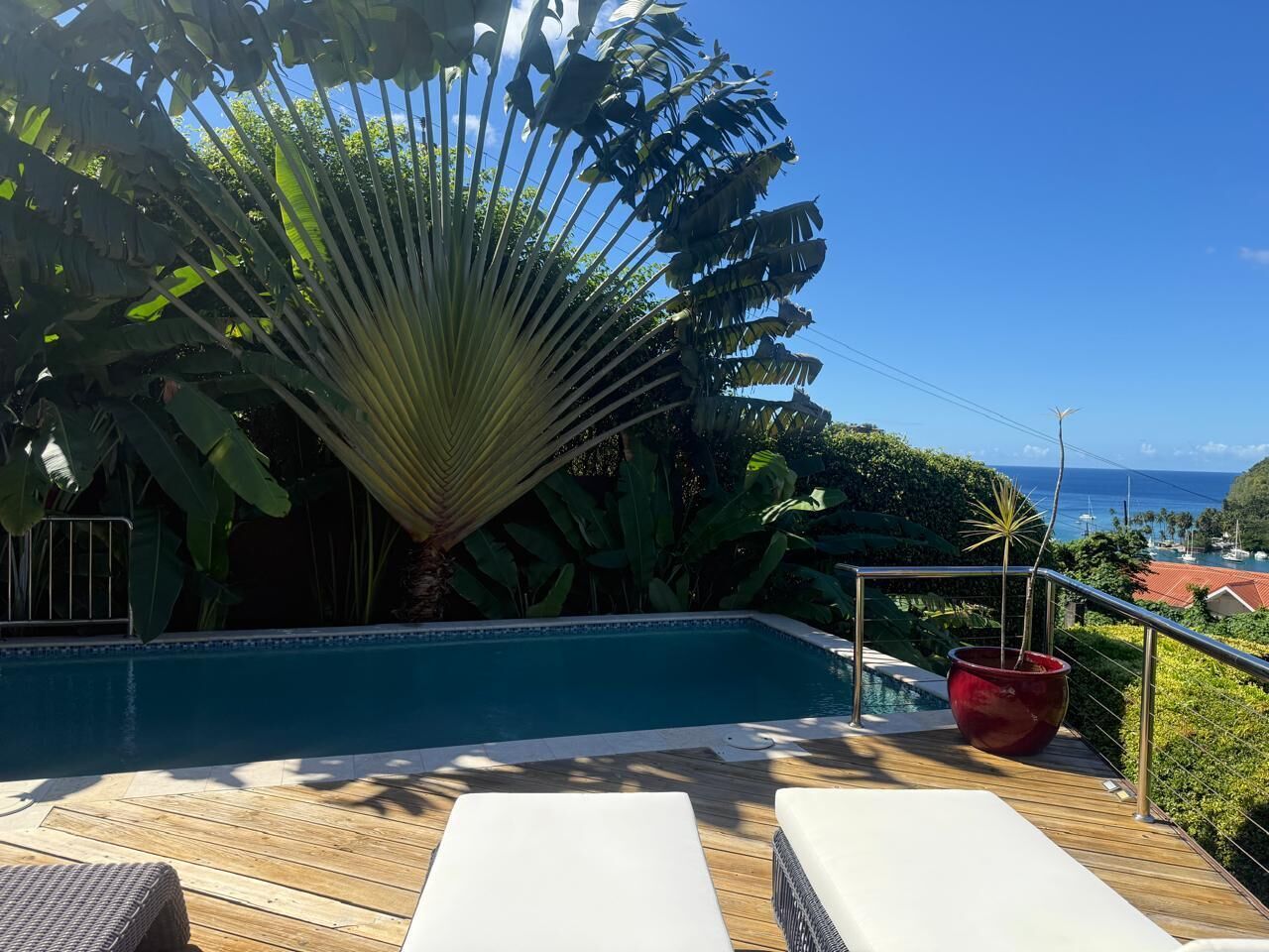 Relaxing Pool and Deck and Sea Views