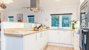 Fridge, oven, stovetop, dishwasher