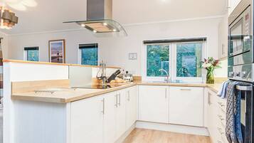 Fridge, oven, stovetop, dishwasher