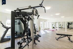 Fitness facility - Apartment on the Szczecin Lagoon, with terrace, sauna and leisure area (Zirchow)
