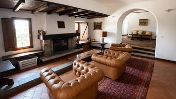 Smart TV, fireplace