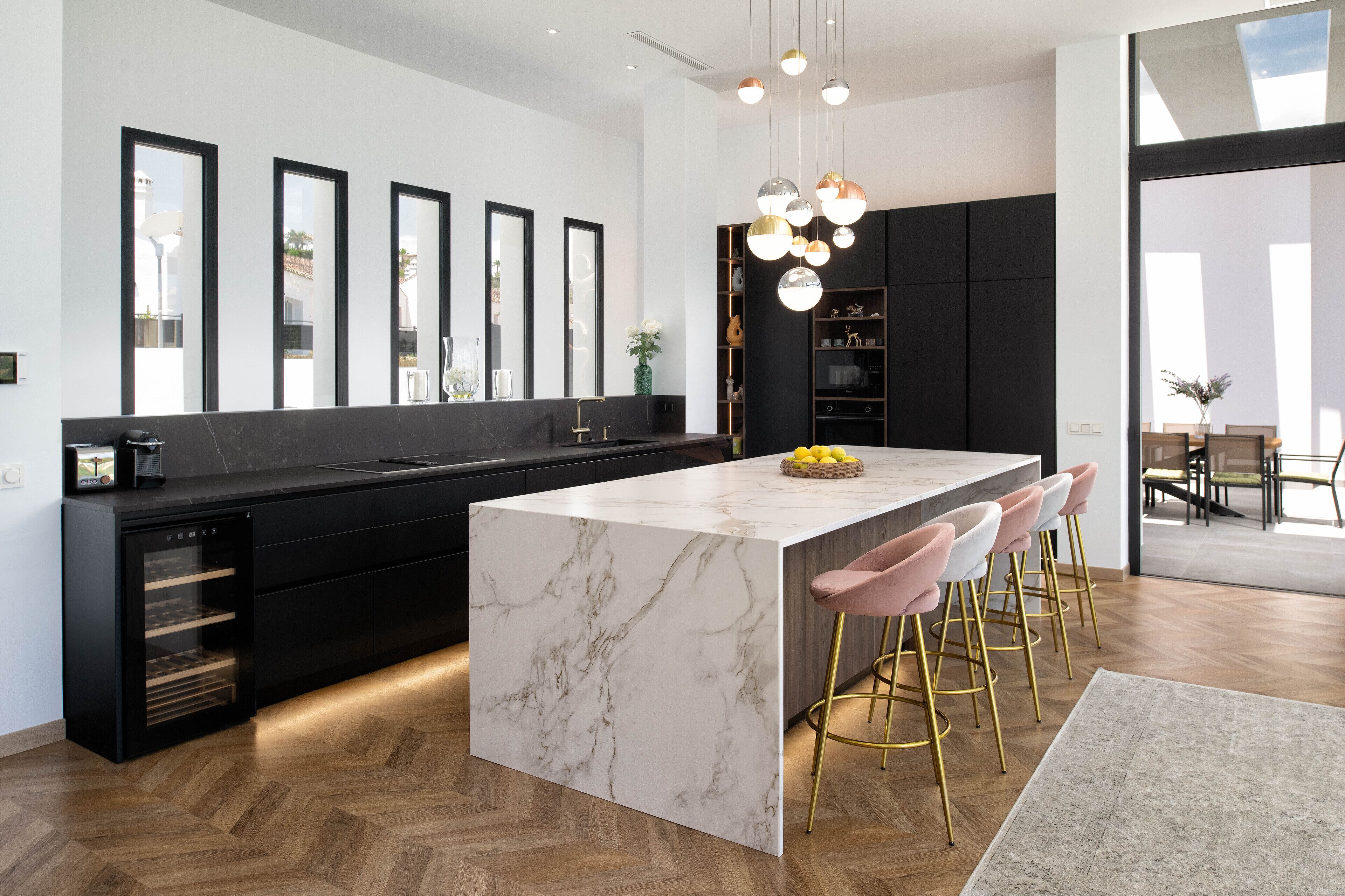 Kitchen with 3m long breakfast bar